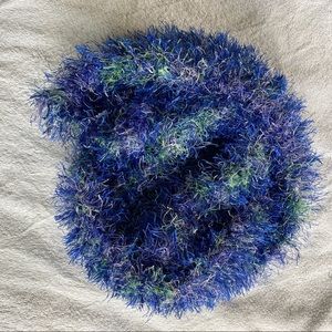 Fuzzy Blue & Green Scarf